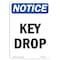 Signmission OSHA Notice, 5" Height, Key Drop Sign, 5" X 3.5", Portrait OS-NS-D-35-V-13890 - alternate 1